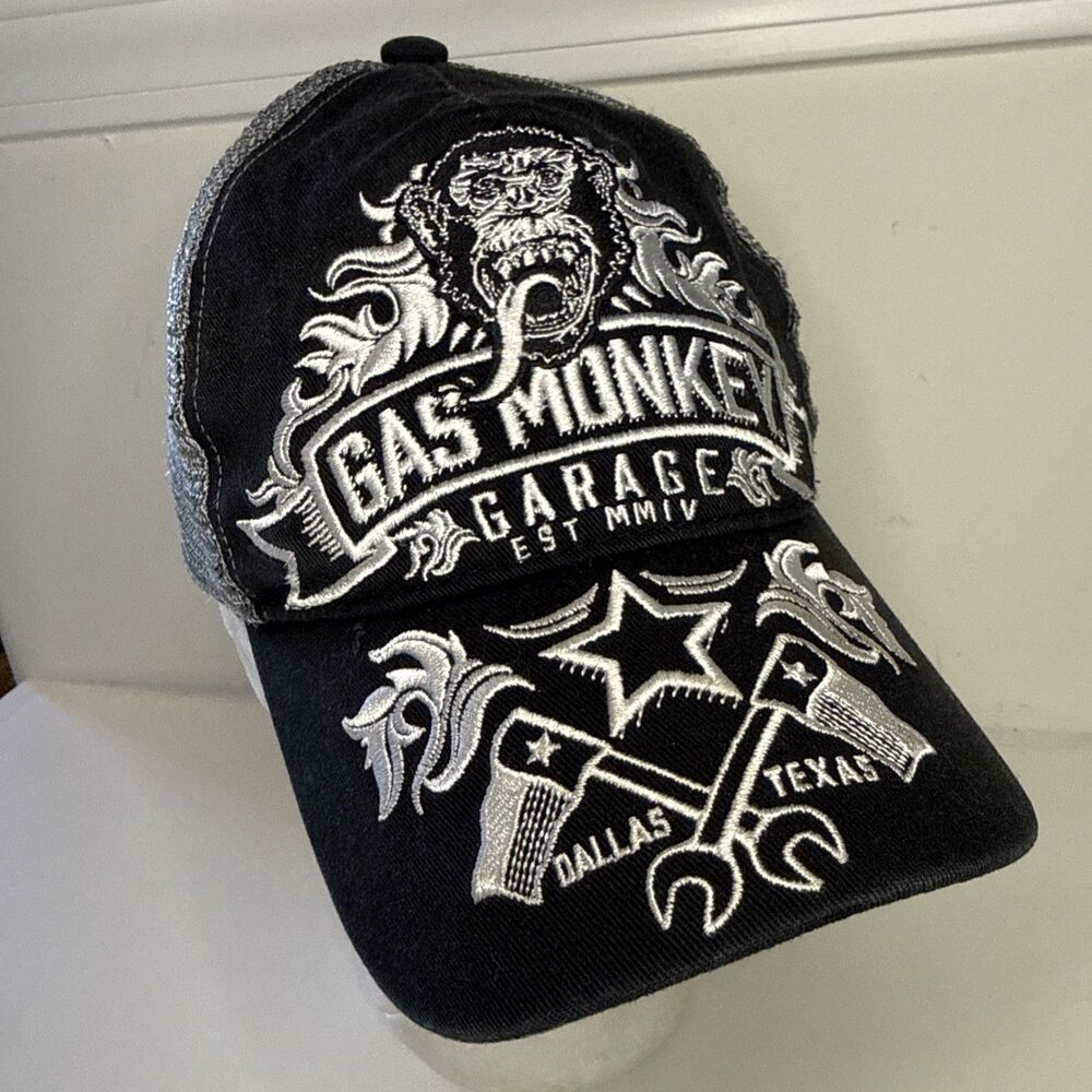 Gas Monkey Garage Adjustable Snapback Mesh Trucker Hat Texas Curved Bill